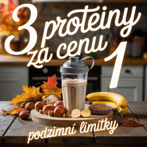 3 obří balení proteinu za cenu 1, podzimní limitky