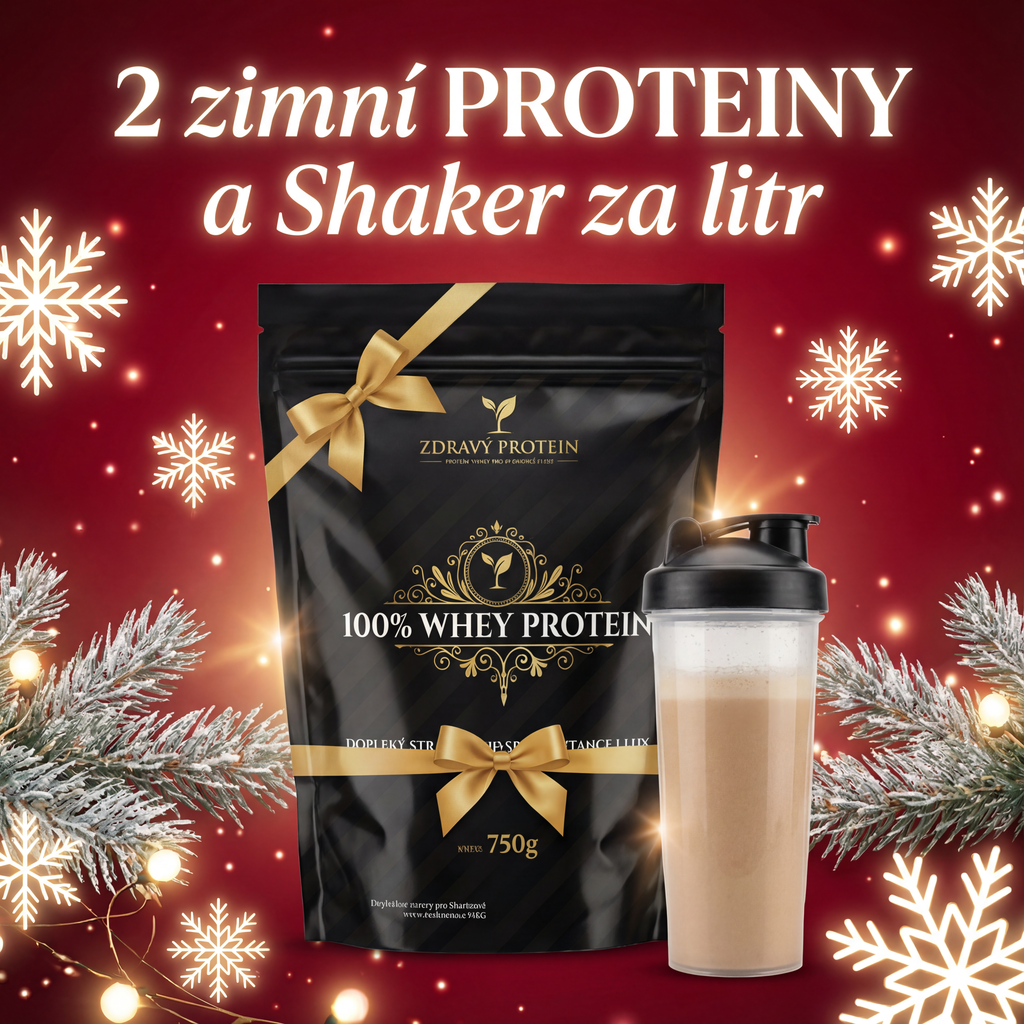 2 dárky ZDARMA: 2 Luxusní zimní proteiny a shaker