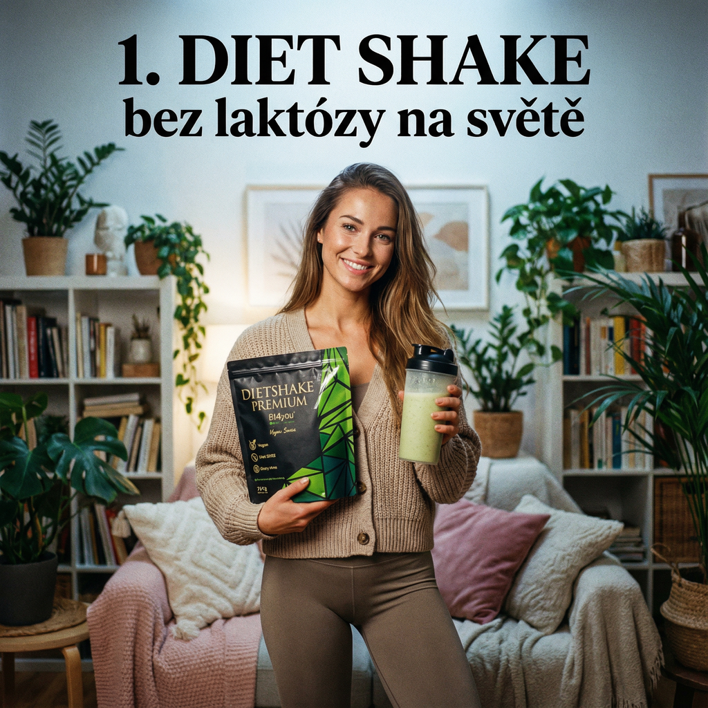 1+1 ZDARMA: Diet shake premium bez laktózy (veganský)