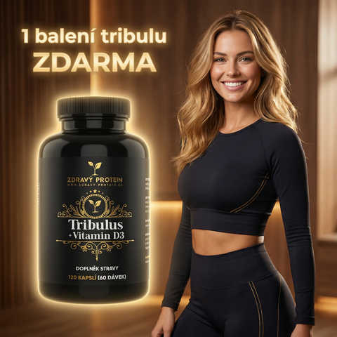 AKCE 1+1 balení ZDARMA Tribulus mega strong + vitamín D3, zásoba na 4 měsíce